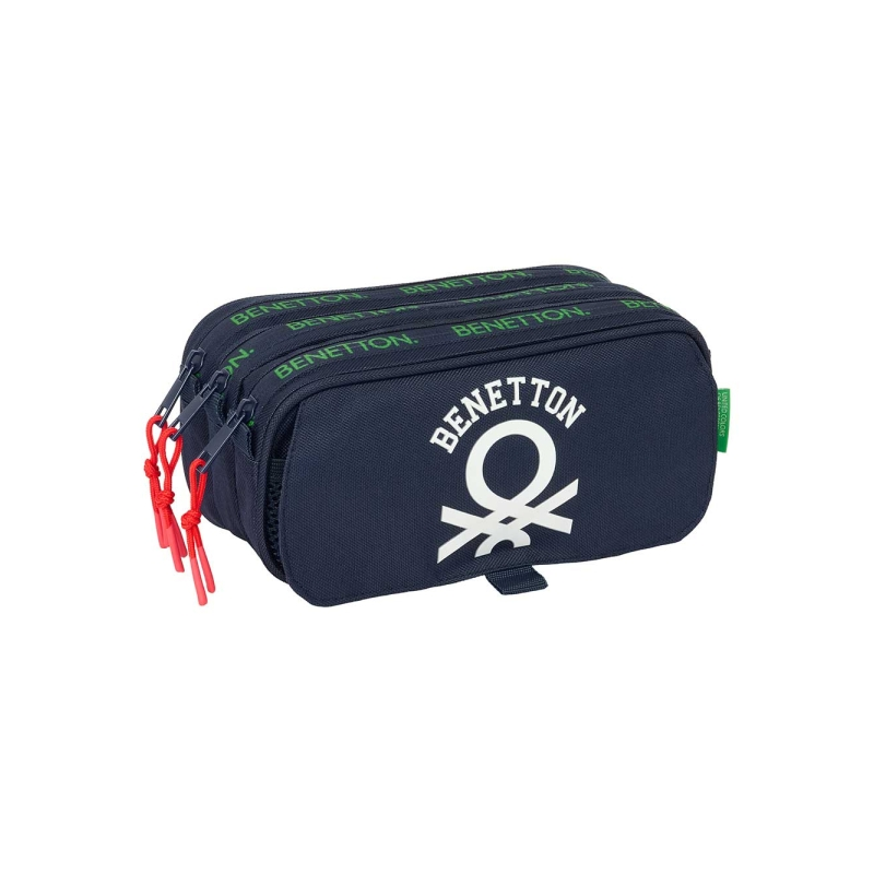 Trousse Safta Benetton Together - 3 compartiments zippés - Poche avant - Bandoulière réglable - 1,72 L - 215 x 80 x 100 mm