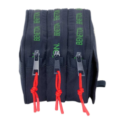 Trousse Safta Benetton Together - 3 compartiments zippés - Poche avant - Bandoulière réglable - 1,72 L - 215 x 80 x 100 mm