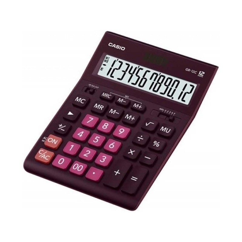 Calculatrice de bureau 12 chiffres Casio GR-12C écran large