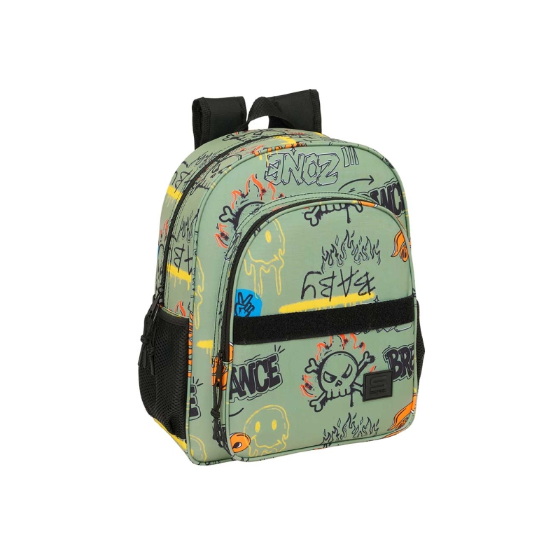 Sac à dos Safta Graffiti Zone - Compatible avec les trolleys - Poches latérales - Double fermeture éclair - Bretelles