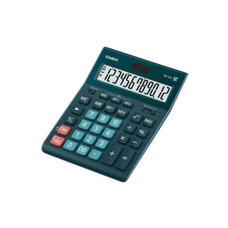 Calculatrice de bureau 12 chiffres Casio GR-12C solaire