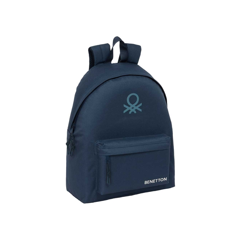 Sac à dos Safta Benetton Basics Anthracite - Poche avant - Bretelles rembourrées - Double fermeture éclair - Poignée supérieure