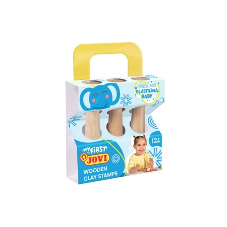 ✅ Kit de pâte à modeler Jovi My First avec 3 tampons en bois couleur Madera en stock
