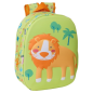 Sac à dos Safta Leon 3D - Porte-bouteille - Bretelles rembourrées - Poignée supérieure - Léger et résistant - Vert clair