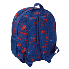 Sac à dos Safta Spider-Man 3D - Lumières LED - Porte-bouteille - Bretelles rembourrées - Poignée supérieure - 8,64 L - 270 x
