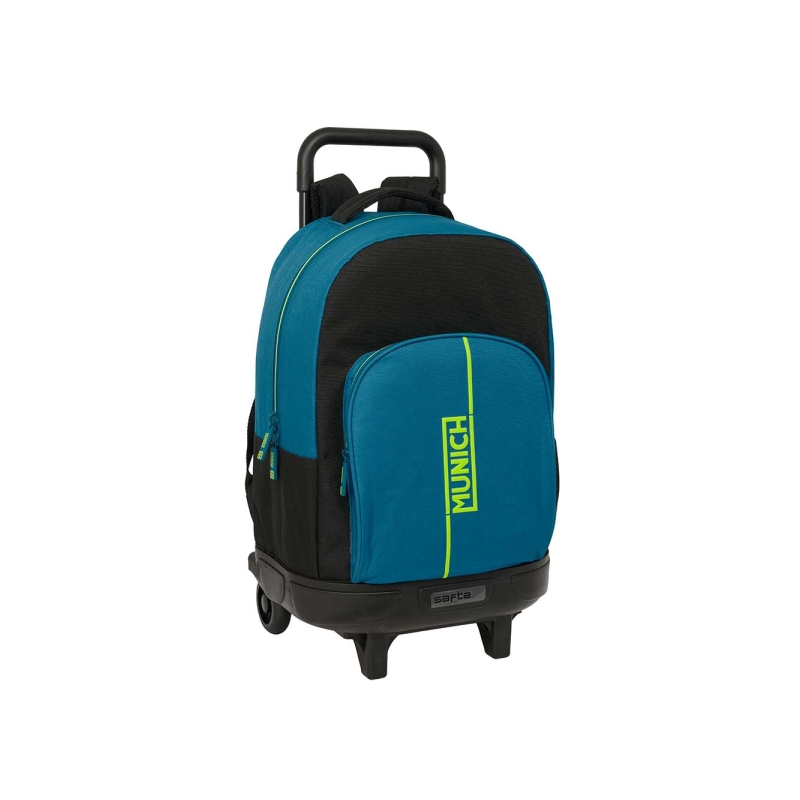 Sac à dos Safta Munich Land avec trolley amovible - Poche avant - Porte-bouteille - Double poignée télescopique - Bretelles