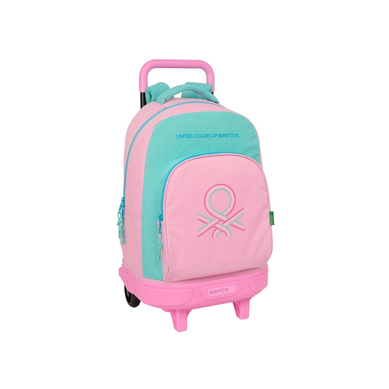 Sac à dos Safta Benetton Dolce avec trolley amovible - Poche avant - Porte-bouteille - Double poignée télescopique - Bretelles