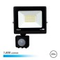 Projecteur LED Elbat Slim Series 20W avec détecteur de mouvement - 1800 lumens - Lumière froide 6500K - IP44
