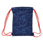 Sac plat Safta Spider-Man - Poche zippée - Fermeture à cordon - 3 L - Léger et compact - 260 x 10 x 340 mm - Bleu marine