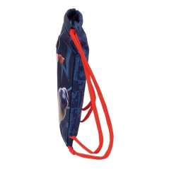 Sac plat Safta Spider-Man - Poche zippée - Fermeture à cordon - 3 L - Léger et compact - 260 x 10 x 340 mm - Bleu marine