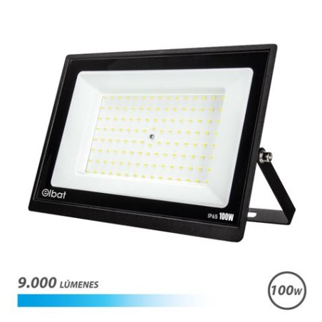 ✅ Projecteur LED Elbat Série Super Slim 100W - 9000 Lumens - Lumière froide 6500K - IP65 Pour une utilisation en stock