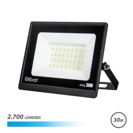 ✅ Projecteur LED Elbat Série Super Slim 30W - 2700 Lumens - Lumière froide 6500K - IP65 Pour une utilisation e en stock
