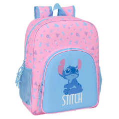 Sac à dos Safta Stitch Bright - Compatible avec les valises à roulettes - Poches latérales - Double fermeture éclair