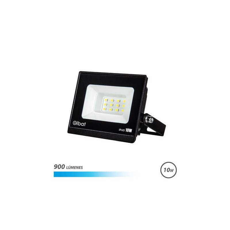 Projecteur LED Elbat Série Super Slim 10W - 900 Lumens - Lumière froide 6500K - IP65 Pour une utilisation en extérieur