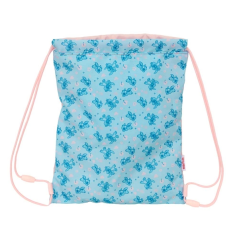 Sac plat Safta Stitch Ohana - Poche zippée - Fermeture à cordon - 3 L - 260 x 10 x 340 mm - Rose pastel