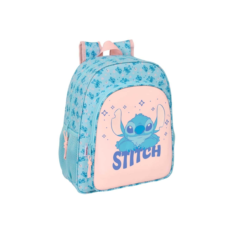 Sac à dos Safta Stitch Ohana - Compatible avec les trolleys - Porte-bouteille - Double fermeture éclair - Design ergonomique
