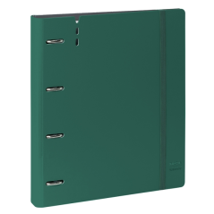 Classeur à anneaux Safta 35 mm - Couvertures en mousse PP - Recharge de 100 feuilles - Fermeture élastique - Emplacement pour