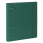Classeur à anneaux Safta 35 mm - Couvertures en mousse PP - Recharge de 100 feuilles - Fermeture élastique - Emplacement pour