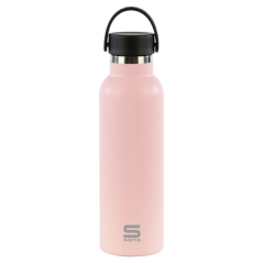Bouteille isotherme Safta 600 ml - Acier inoxydable - Poignée supérieure - Rose