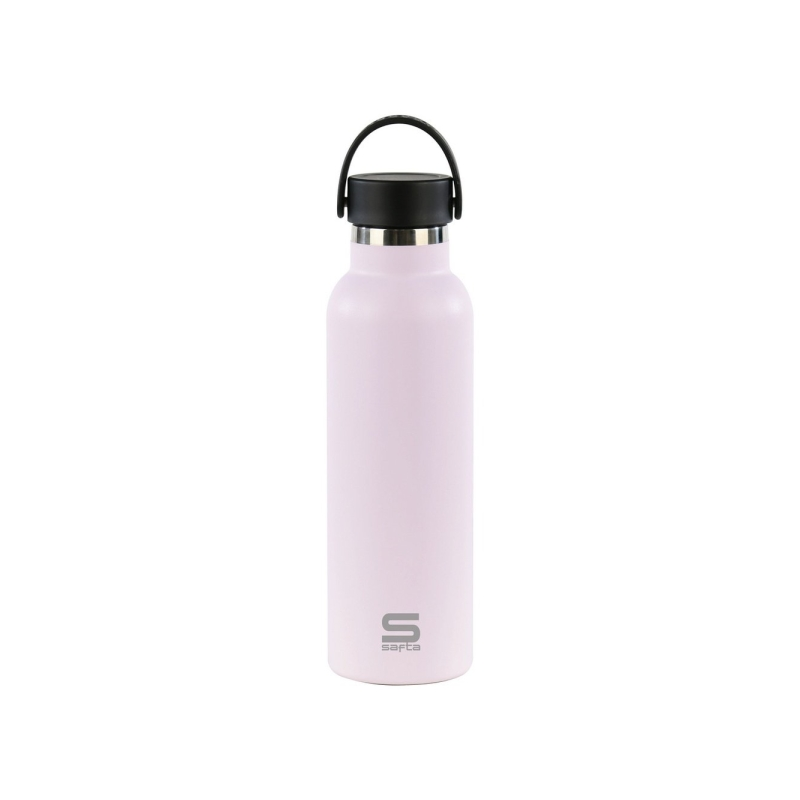 Bouteille isotherme Safta 600 ml - Acier inoxydable - Poignée supérieure - Violet