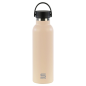 Bouteille isotherme Safta 600 ml - Acier inoxydable - Base antidérapante en silicone - Poignée supérieure - Beige