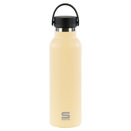 Bouteille isotherme Safta 600 ml - Acier inoxydable - Poignée supérieure - Couleur sable