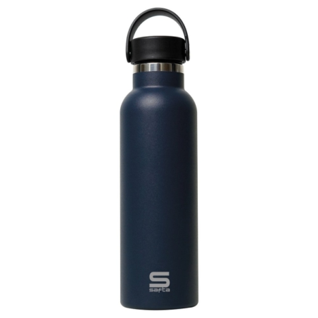 Bouteille isotherme Safta 600 ml - Acier inoxydable - Poignée supérieure - Noire