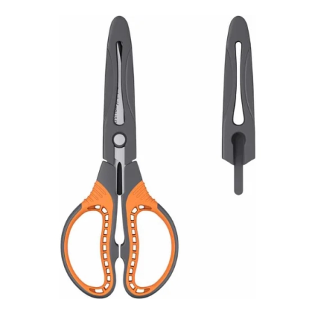 Étui de protection pour ciseaux ErichKrause en acier inoxydable 16,5 cm - Gris/Orange