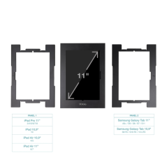 Cadre antivol Tooq avec verrou de sécurité pour tablettes 11" - VESA 75x75