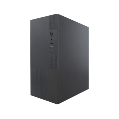 Boîtier tour Coolbox PC M440 MicroATX - Compatible disques 3,5" et 2,5" - USB-A 3.0, audio et alimentation - Noir
