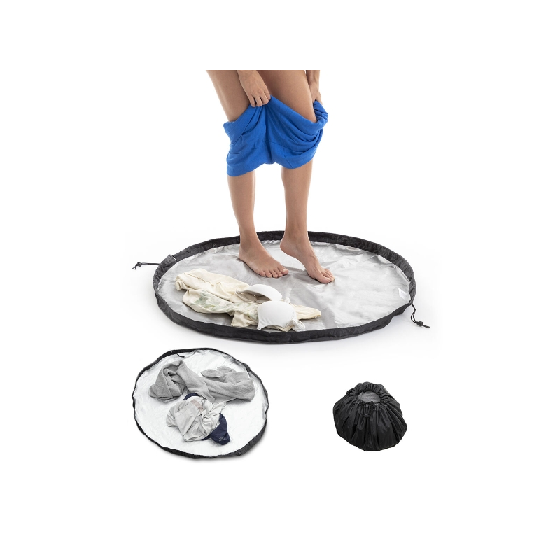 Tapis de vestiaire et sac imperméable 2 en 1 Innovagoods Gymbag - Surface imperméable - Fermeture rapide par cordon de serrage
