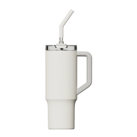 Mug isotherme Xiaomi 1 L avec paille - Acier inoxydable 316L - Isolation thermique - Bouchon hermétique anti-fuite - Couvercle