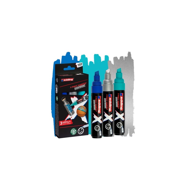 Marqueurs permanents multi-surfaces Edding 6900 x3 Marqueurs permanents multi-surfaces Edding 6900 x3