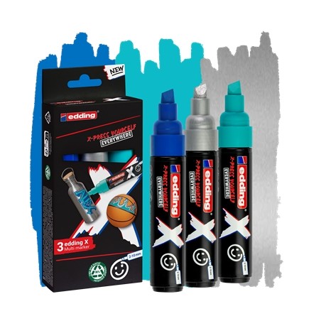 Boîte marqueurs Edding X colorés