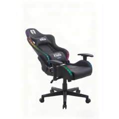Fauteuil gaming Cromad Nemesis Series RGB - Structure robuste - Revêtement en similicuir de haute qualité - Hauteur réglable