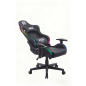 Fauteuil gaming Cromad Nemesis Series RGB - Structure robuste - Revêtement en similicuir de haute qualité - Hauteur réglable