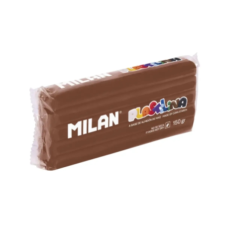 Bâtonnet de pâte à modeler Milan 150 g - Base fécule de maïs - Sans gluten - Miscible - Marron