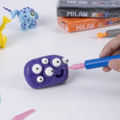 Bâtonnet de pâte à modeler Milan 150 g - Base à base d'amidon de maïs - Sans gluten - Miscible - Couleur lilas