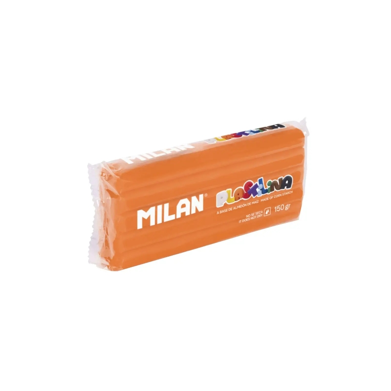 Bâtonnet de pâte à modeler Milan 150 g - Base d'amidon de maïs - Sans gluten - Miscible - Couleur orange