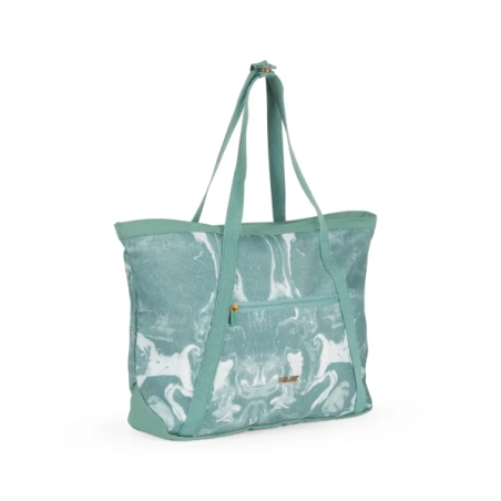 Sac cabas Milan Lava Collection 18,5 L - Grande capacité - Fermeture éclair - Dimensions : 52 x 36 x 3 cm - Vert