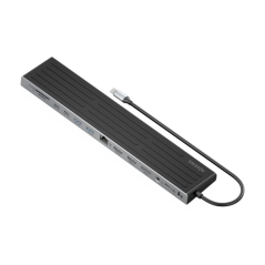 Station d'accueil Aisens USB-C 13 en 1 : USB-C vers 2 ports HDMI, 1 port DisplayPort, 1 port RJ45, 3 ports USB-A, 2 ports