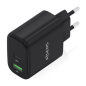 Chargeur Aisens GAN 45 W - 1 port USB-C PD3.0 QC4.0 et 1 port USB-A QC3.0 - Noir