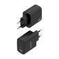 Chargeur Aisens GAN 45 W - 1 port USB-C PD3.0 QC4.0 et 1 port USB-A QC3.0 - Noir