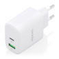 Chargeur Aisens GAN 45 W - 1 port USB-C PD3.0 QC4.0 et 1 port USB-A QC3.0 - Blanc
