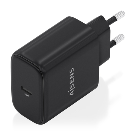 Chargeur Aisens GAN 45 W - USB-C PD3.0 QC4.0 - Noir
