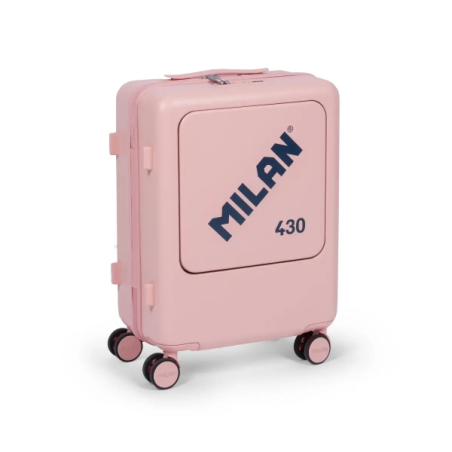 Valise cabine rigide Milan Collection 430 - 4 doubles roues pivotantes à 360° - Serrure à combinaison à 3 chiffres - Ouverture