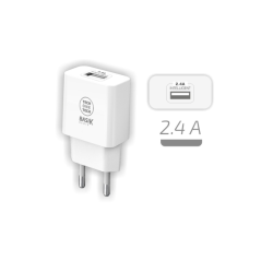 Chargeur mural USB-A 12 W TechOneTech Basik 1 - Blanc