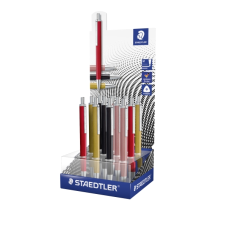 présentoir stylos Staedtler couleurs assorties