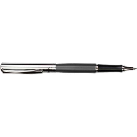 stylo noir à clip chromé