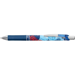 stylo bille bleu motif artistique